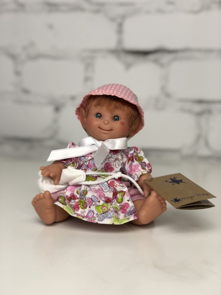 картинка испанские Кукла "Домовёнок", девочка, в розовом, 18 см, арт. 151-1 интернет-магазин TuKiTu.ru